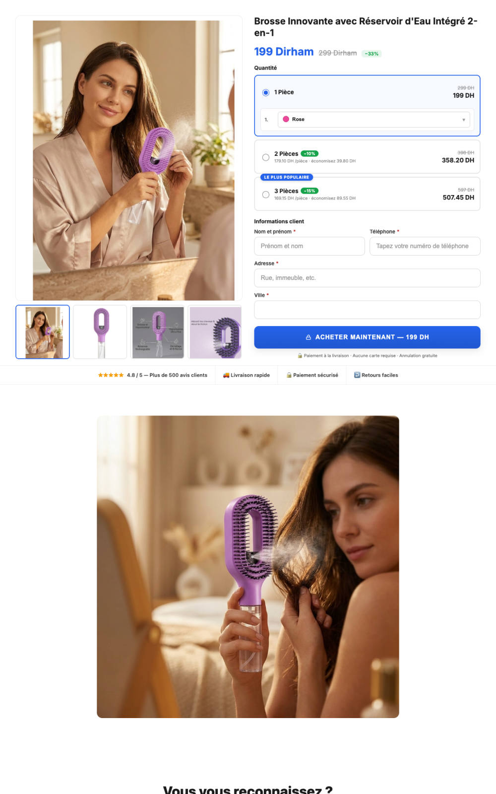 A product page generated by ezprody